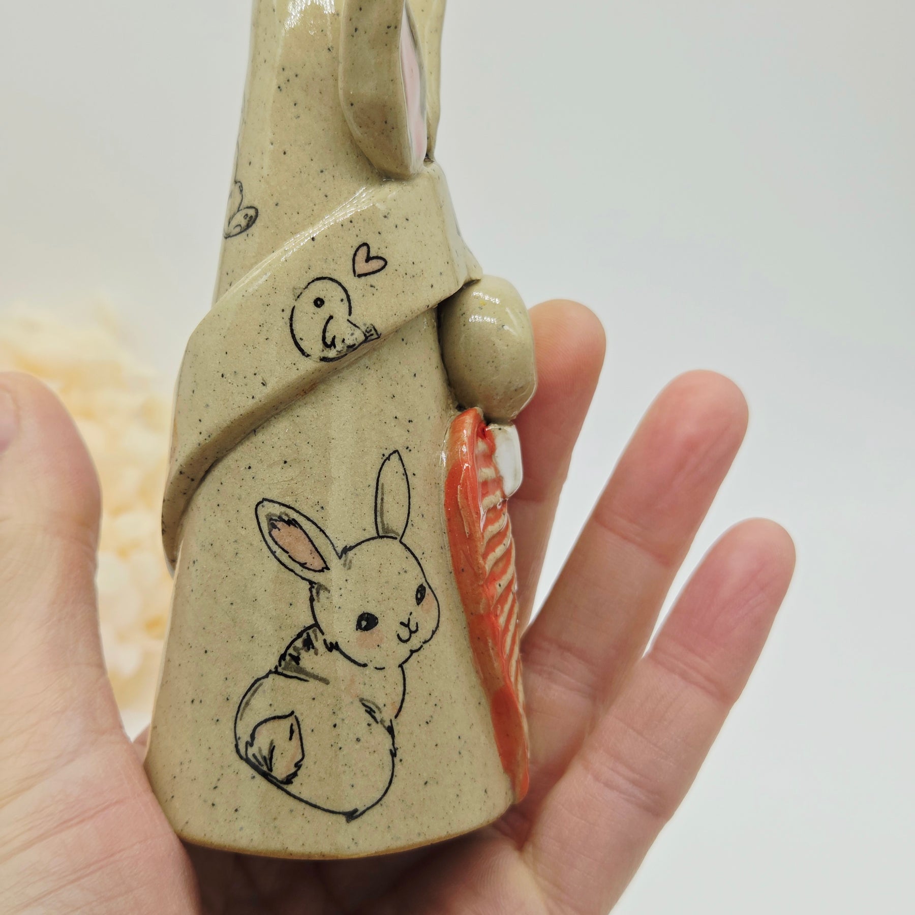 Rabbit Gnome - Egg Charm