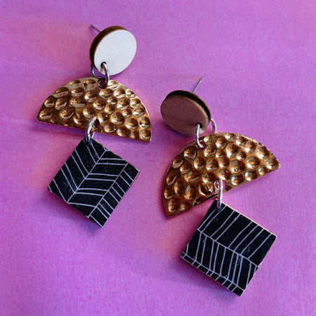 Triple layer earrings