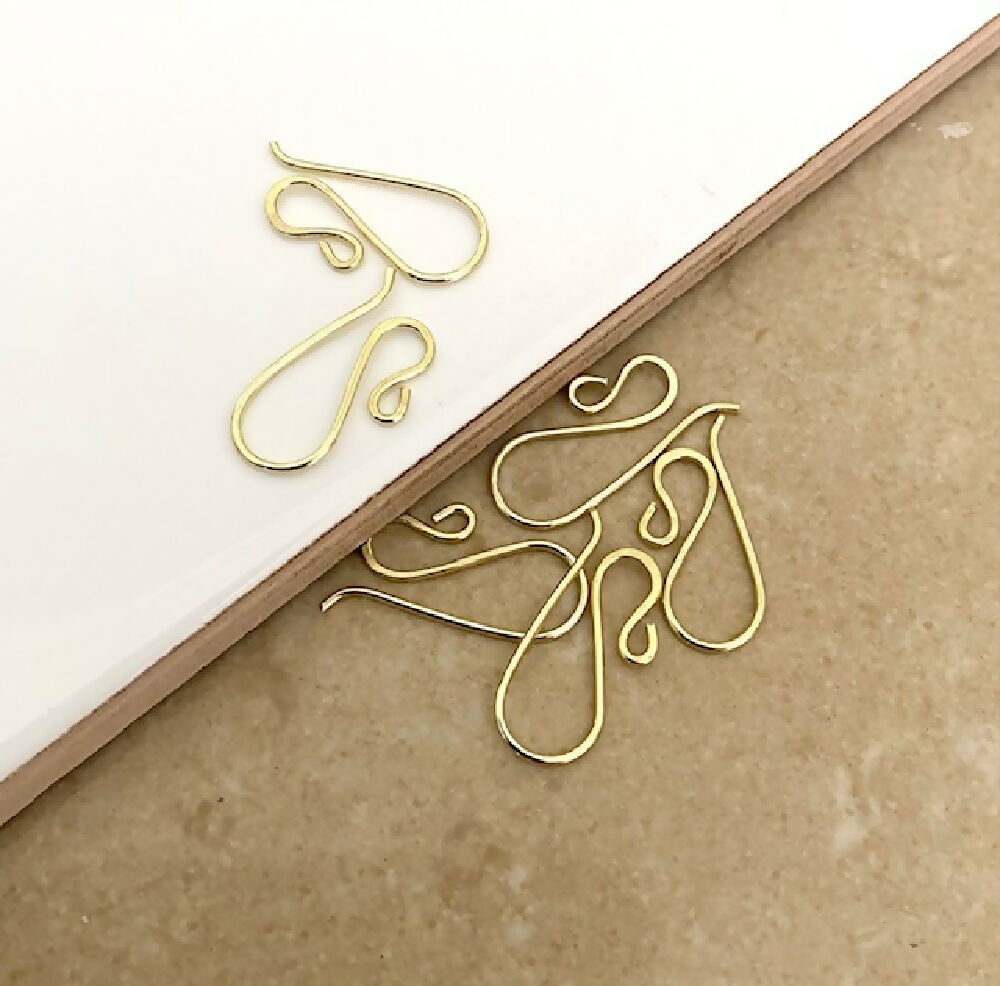 Brass Fancy earwires Bulk