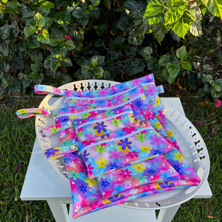 READY MADE Water-resistant wet bags - Bittersweet Spring (Wonderland Design Co)
