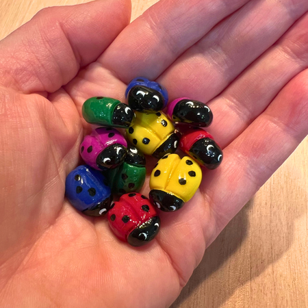 Ladybugs - polymer clay set of 10