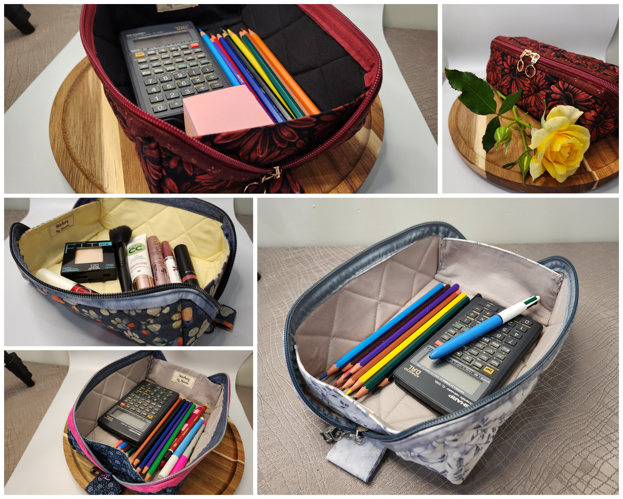 Open Tray Zippered Pouch