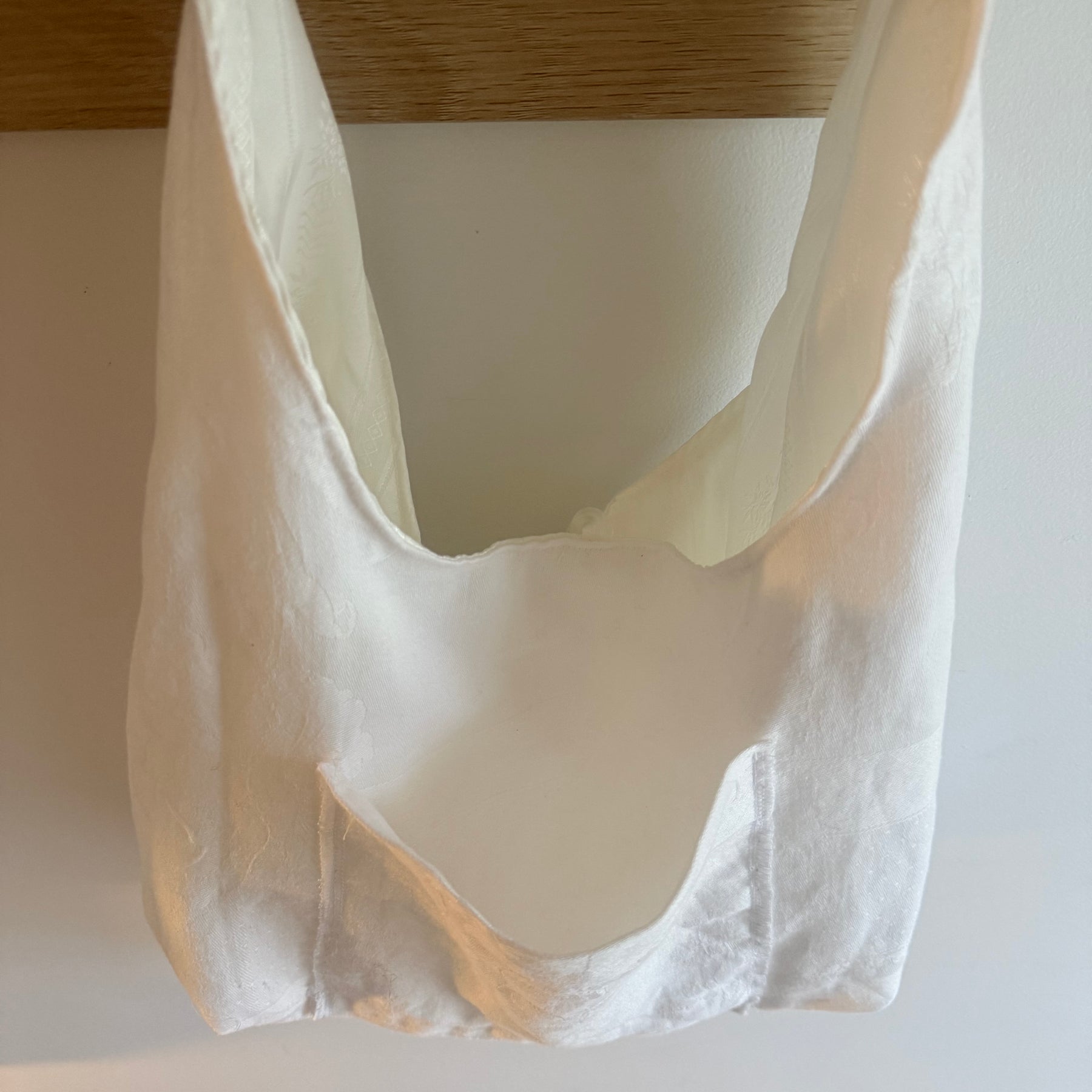Handmade Ivory Satin Shoulder Bag