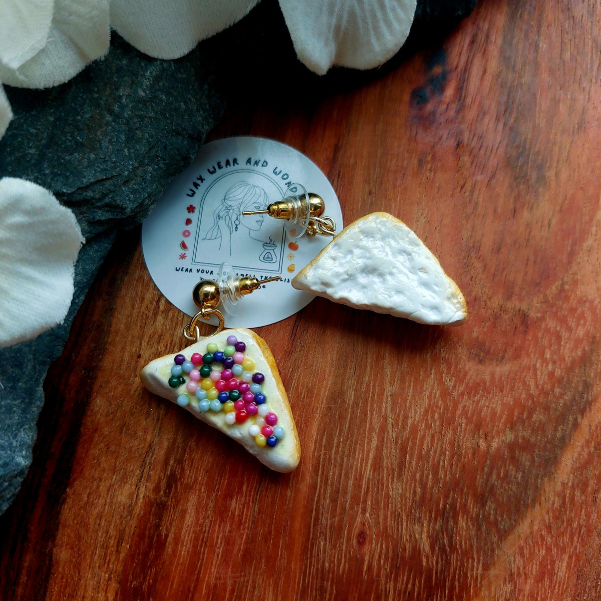 Polymer Clay Earrings | Fairy Bread | Food Inspired