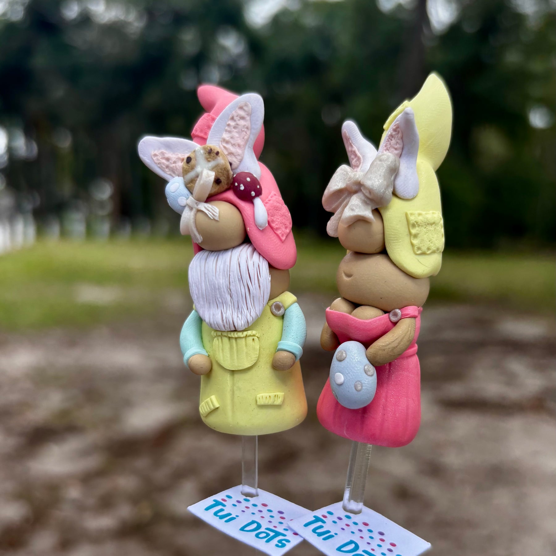 Tiny Gnome pair - Easter Treats (brights)