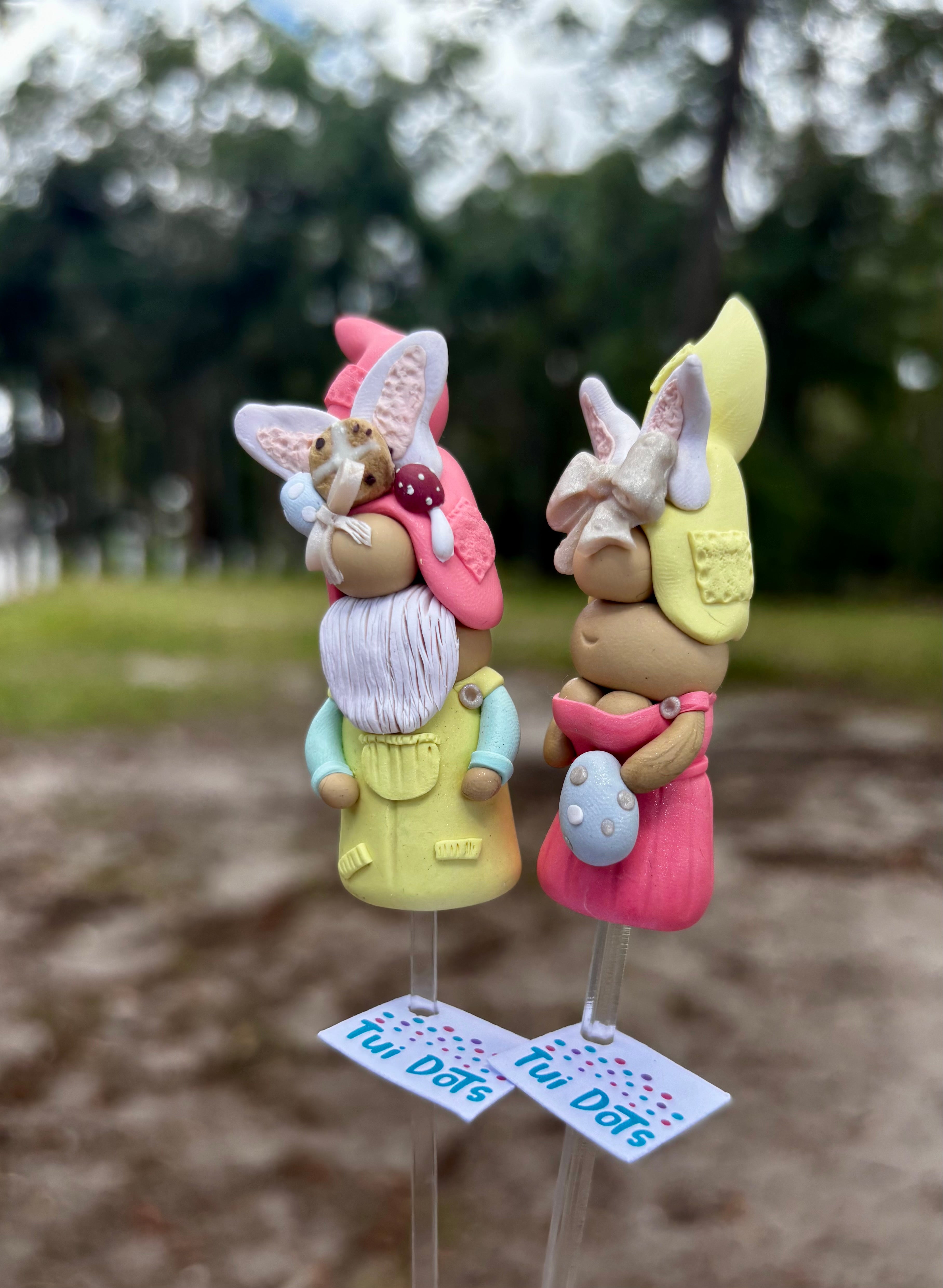 Tiny Gnome pair - Easter Treats (brights)