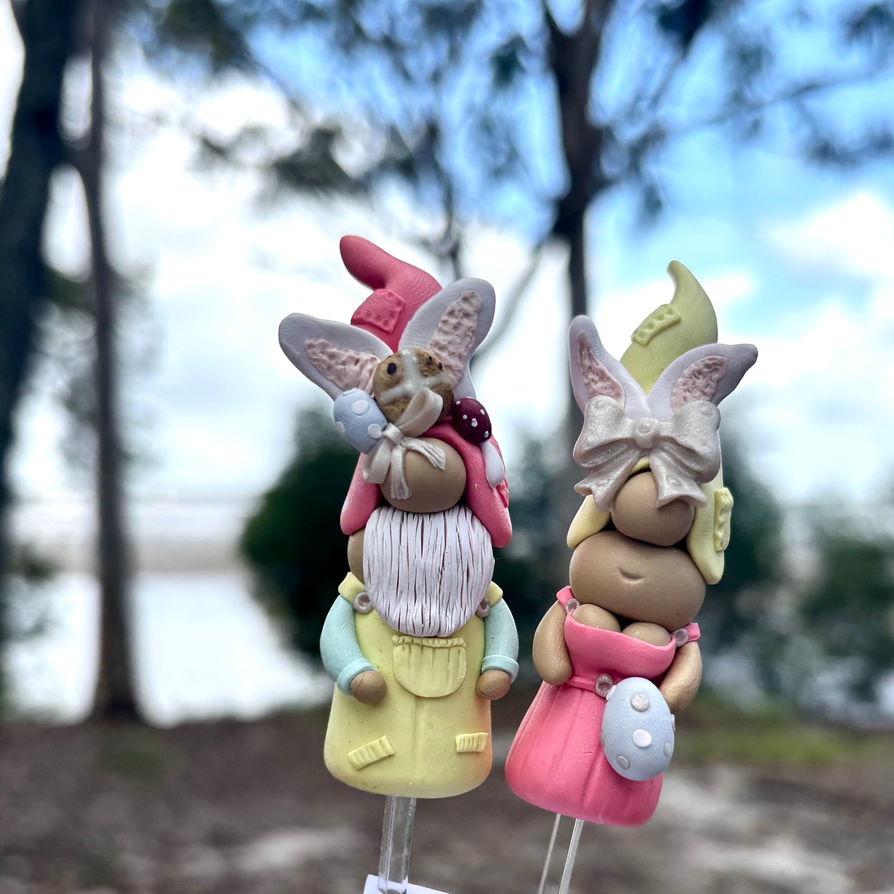 Tiny Gnome pair - Easter Treats (brights)