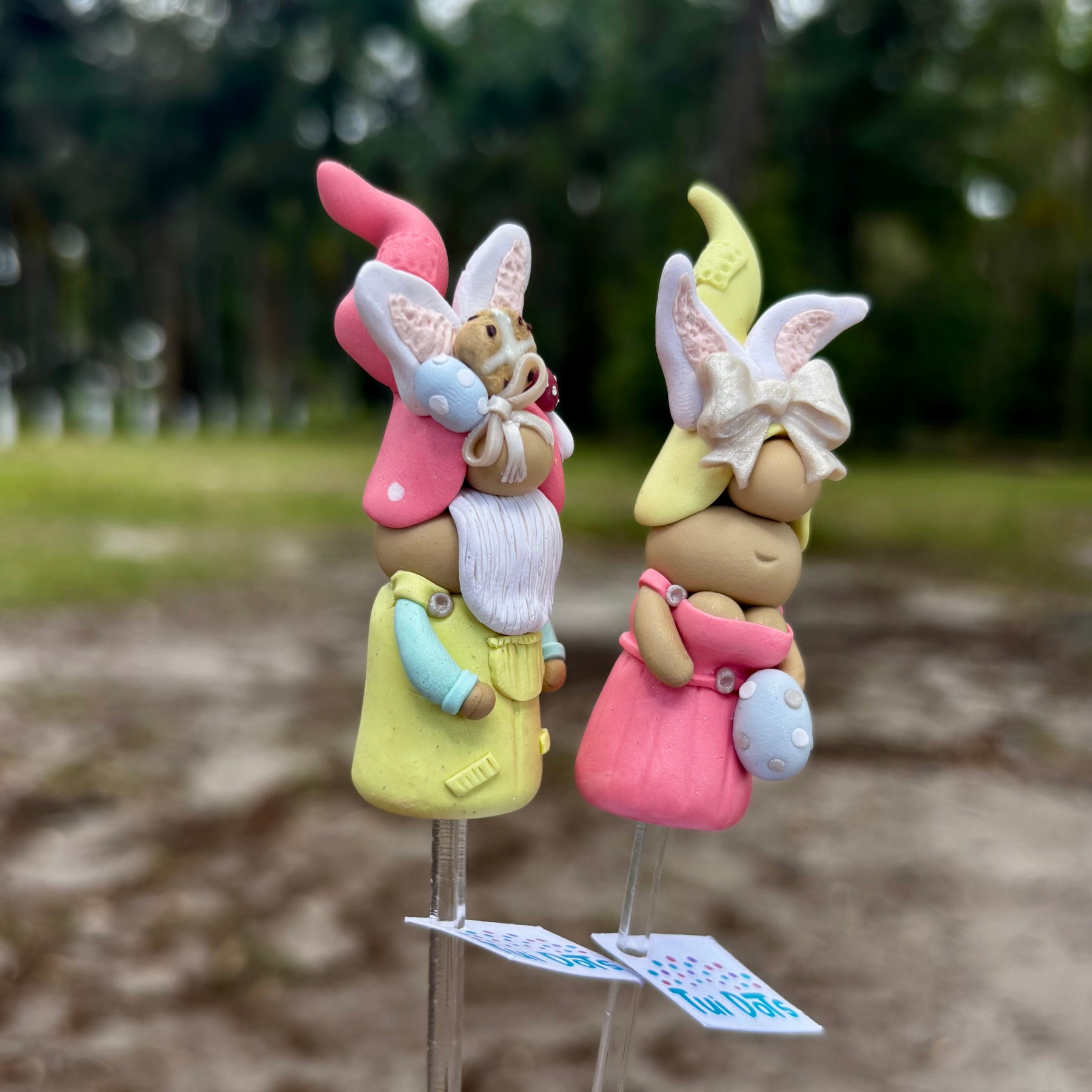 Tiny Gnome pair - Easter Treats (brights)