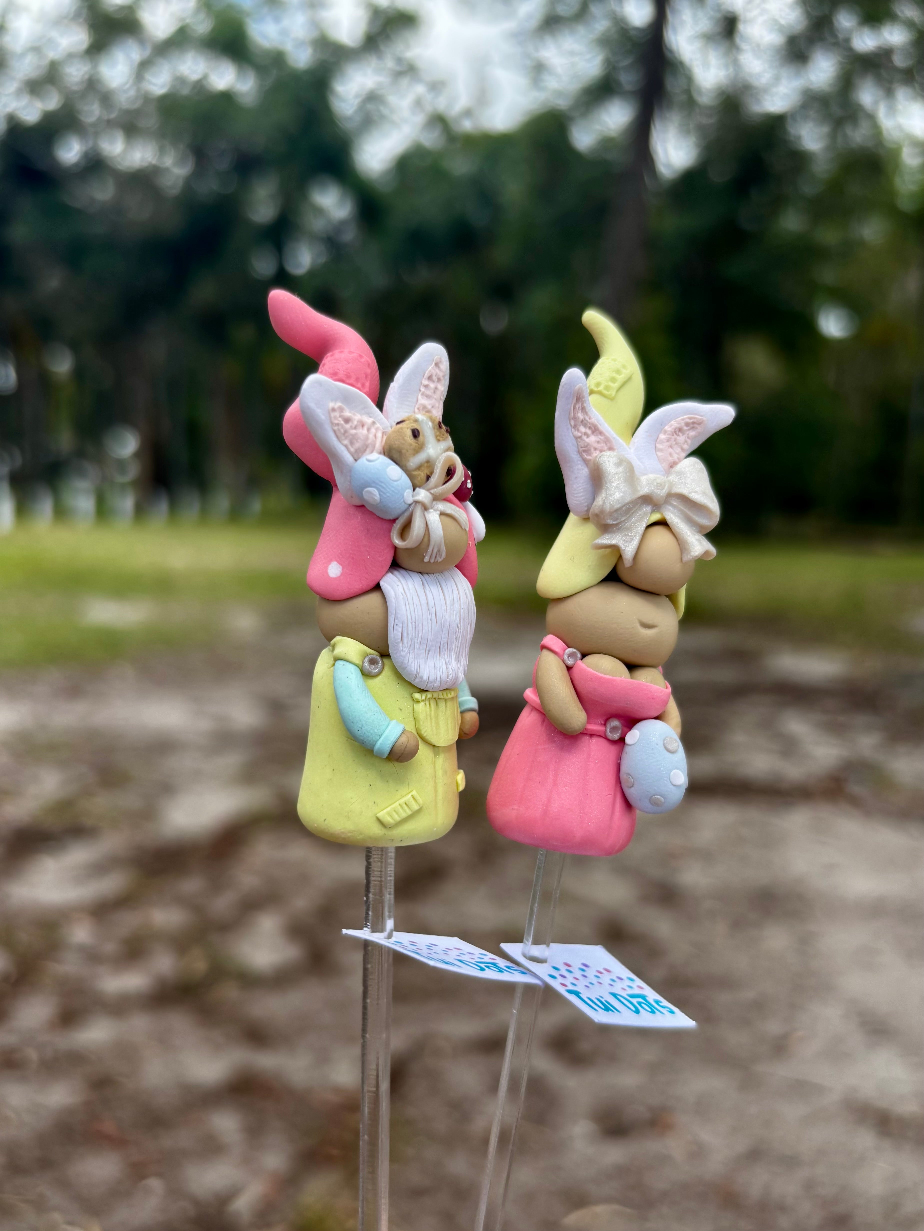 Tiny Gnome pair - Easter Treats (brights)