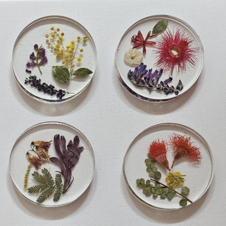 AUSTRALIAN NATIVE FLOWER  Coasters - Set of 4