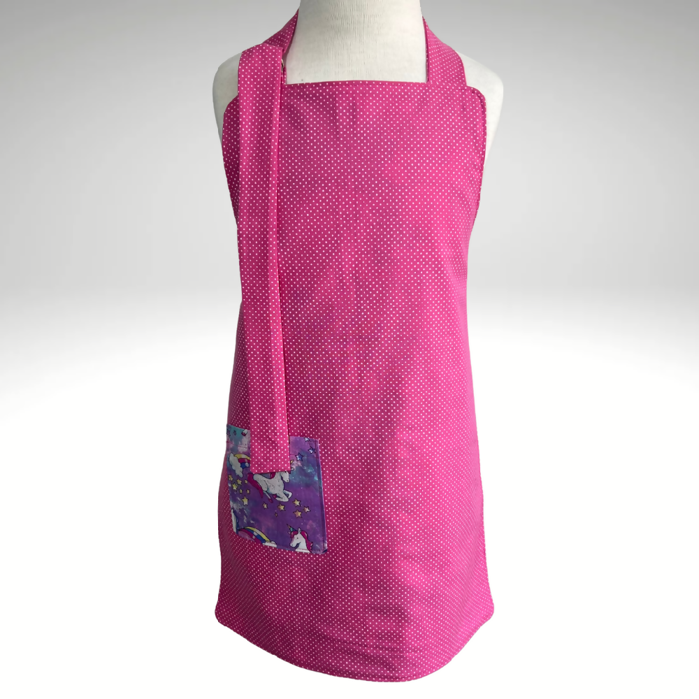 Apron ... Childrens Reversible ... Unicorns ... 2-3 years