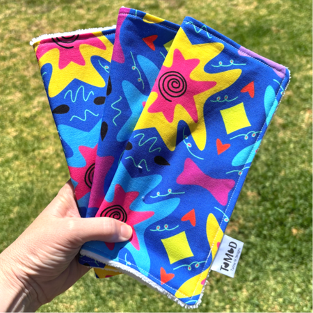 Reusable Cleaning Cloths - Abstract Splash Blue - Single or 3 Pack