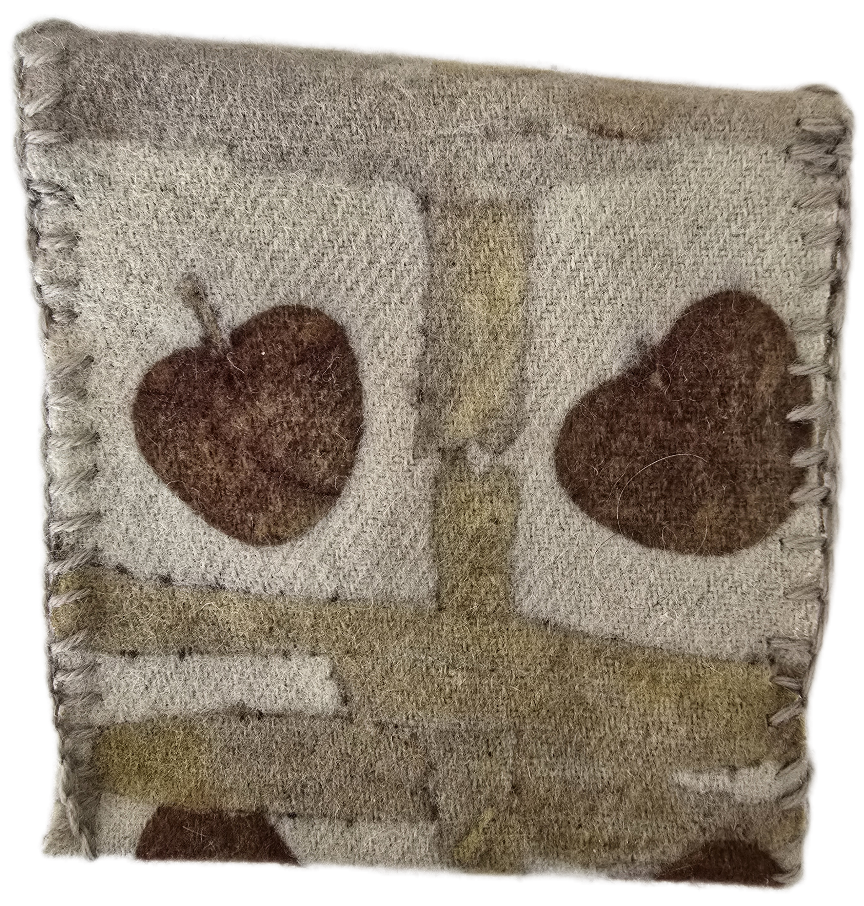 Eco Printed Wool Pouch Wallet