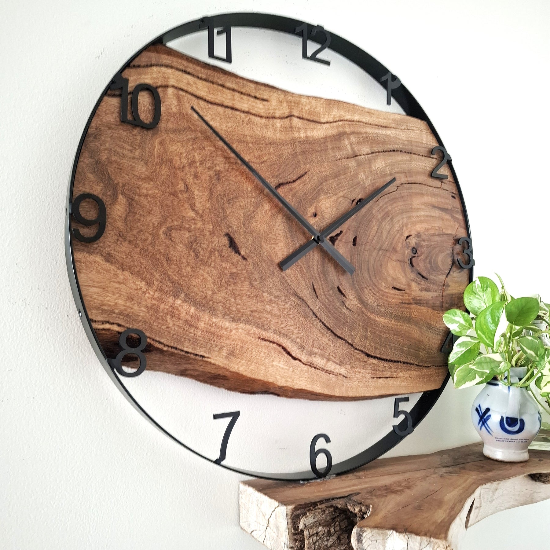 Large Wooden Wall Clock, Australian Made Gift for 5th Wedding Anniversary