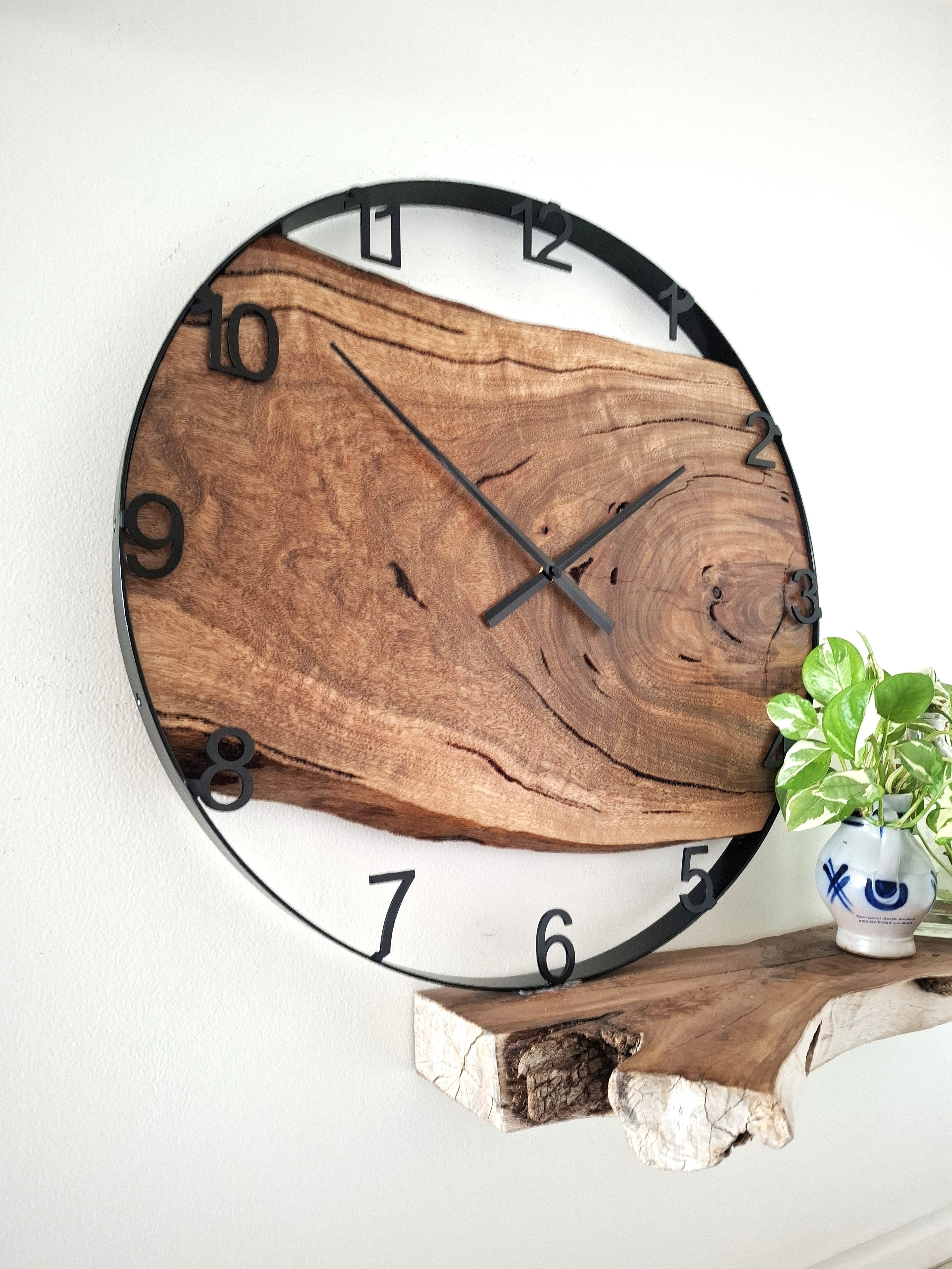Large Wooden Wall Clock, Australian Made Gift for 5th Wedding Anniversary