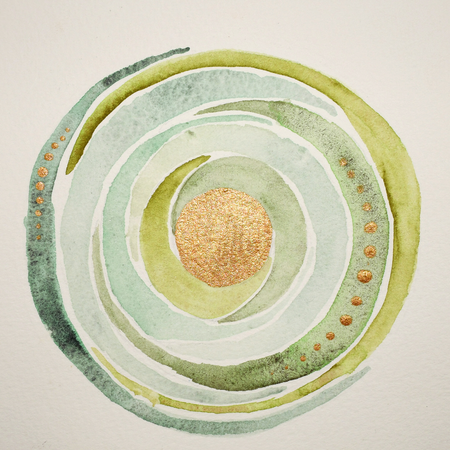 Healing Heart with Crushed Jade Apatite Serpentine