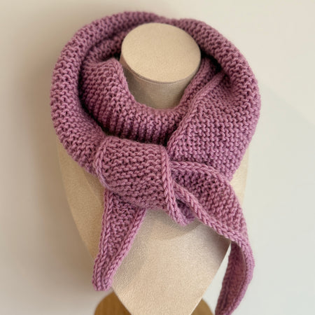 Knit sophie scarf in lilac purple