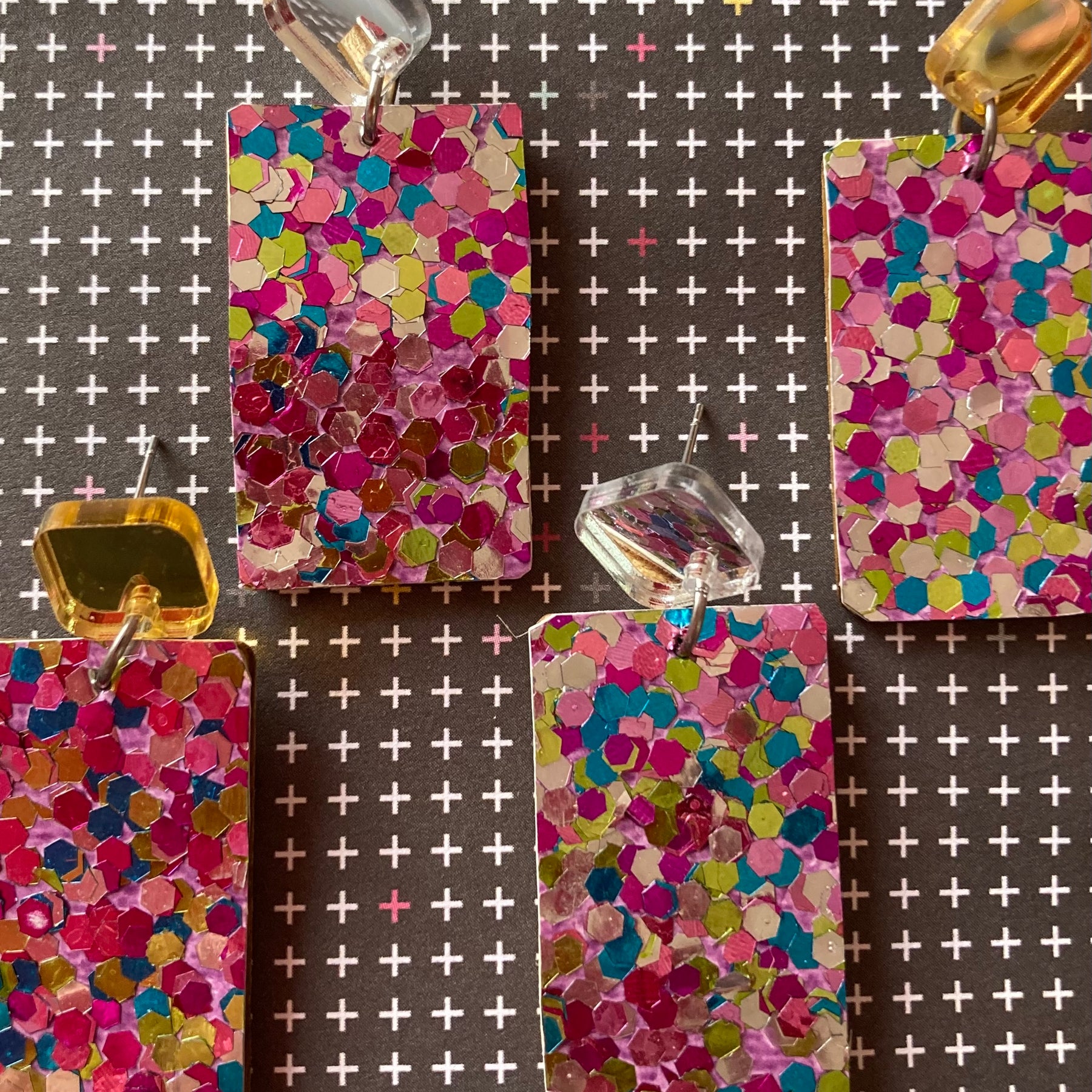 Glitter fiesta earrings