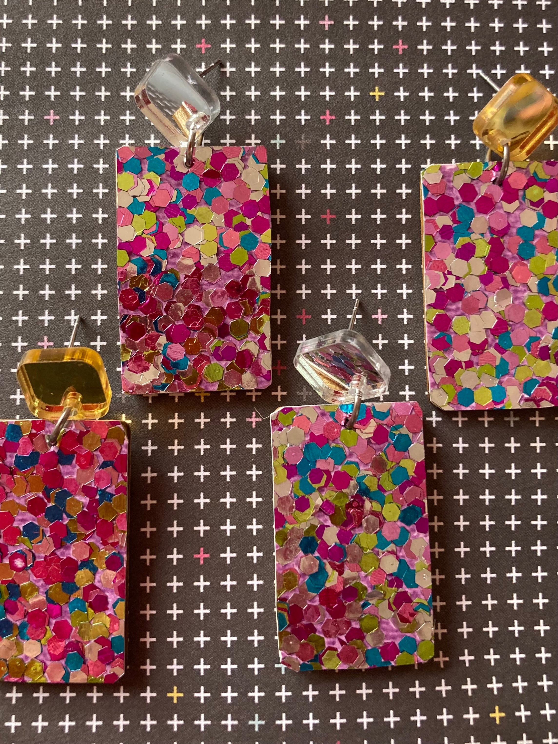 Glitter fiesta earrings