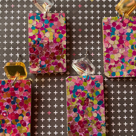 Glitter fiesta earrings
