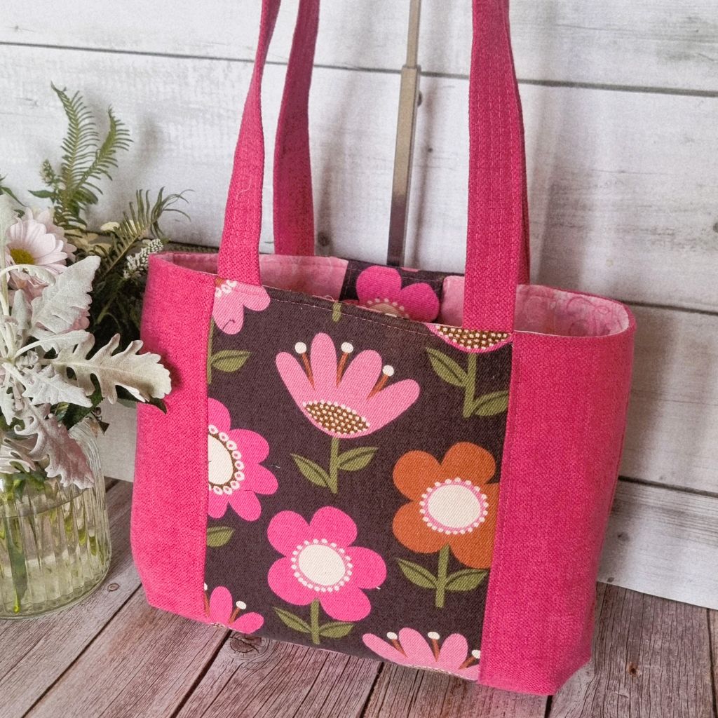Upcycled Bright Funky Tote Bag