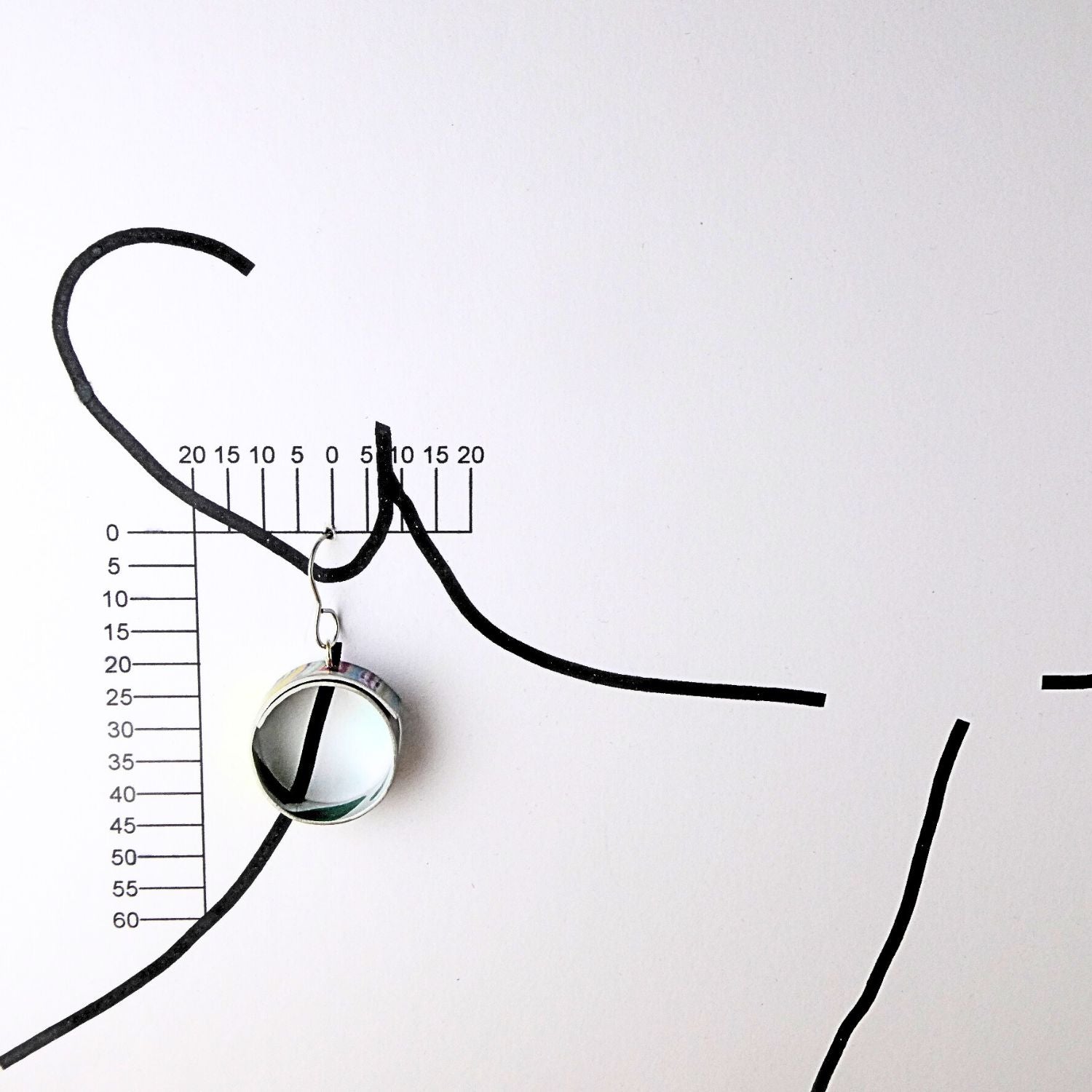 Anodised aluminium earrings hand printed - Colour and Form Collection