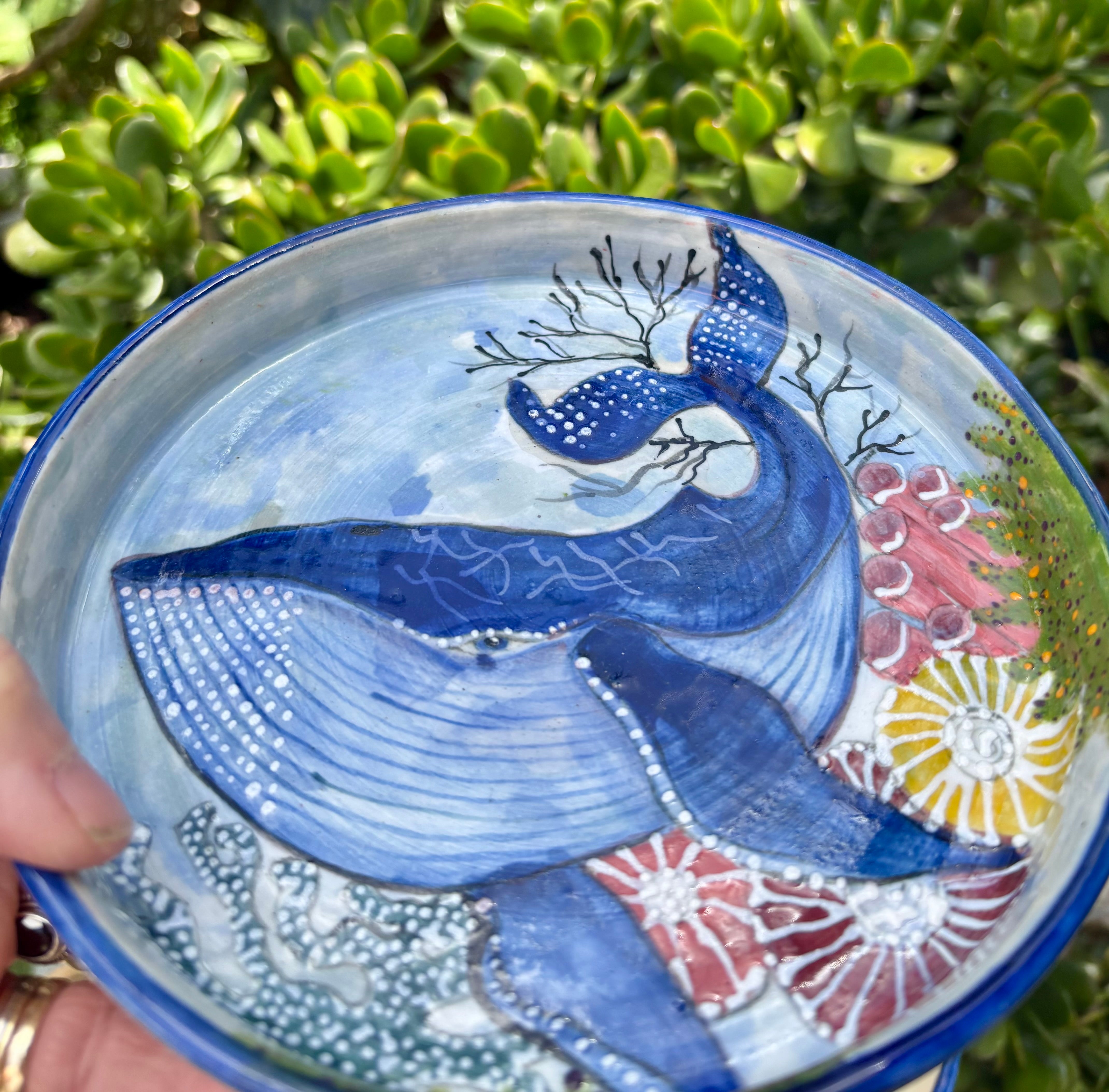 Whimsical Whale handmade potter set