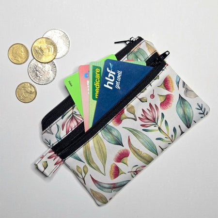 Small Double Pocket Pouch in Wildflower fabric