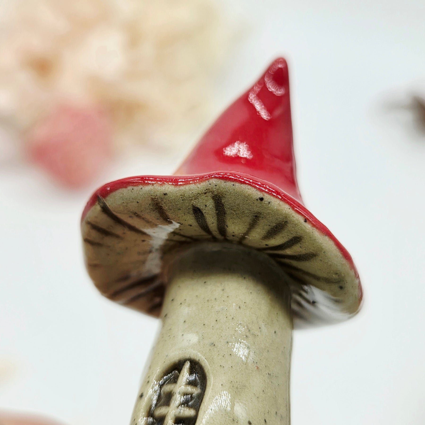 Toadstool Ring Dish Green and Red