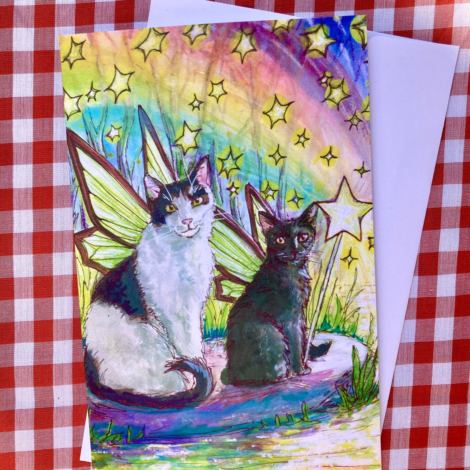 Fairy Cat Greeting Cards