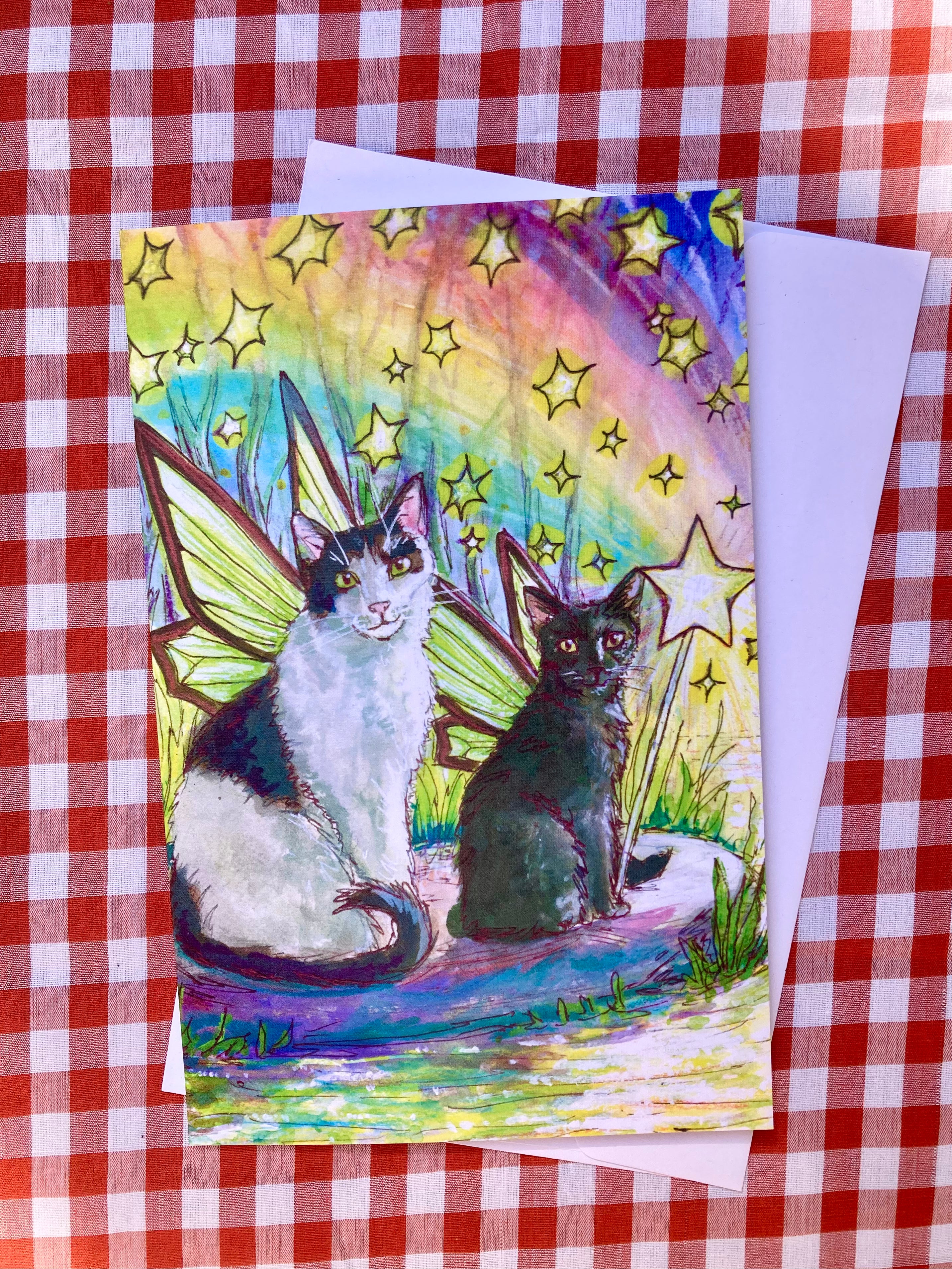 Fairy Cat Greeting Cards
