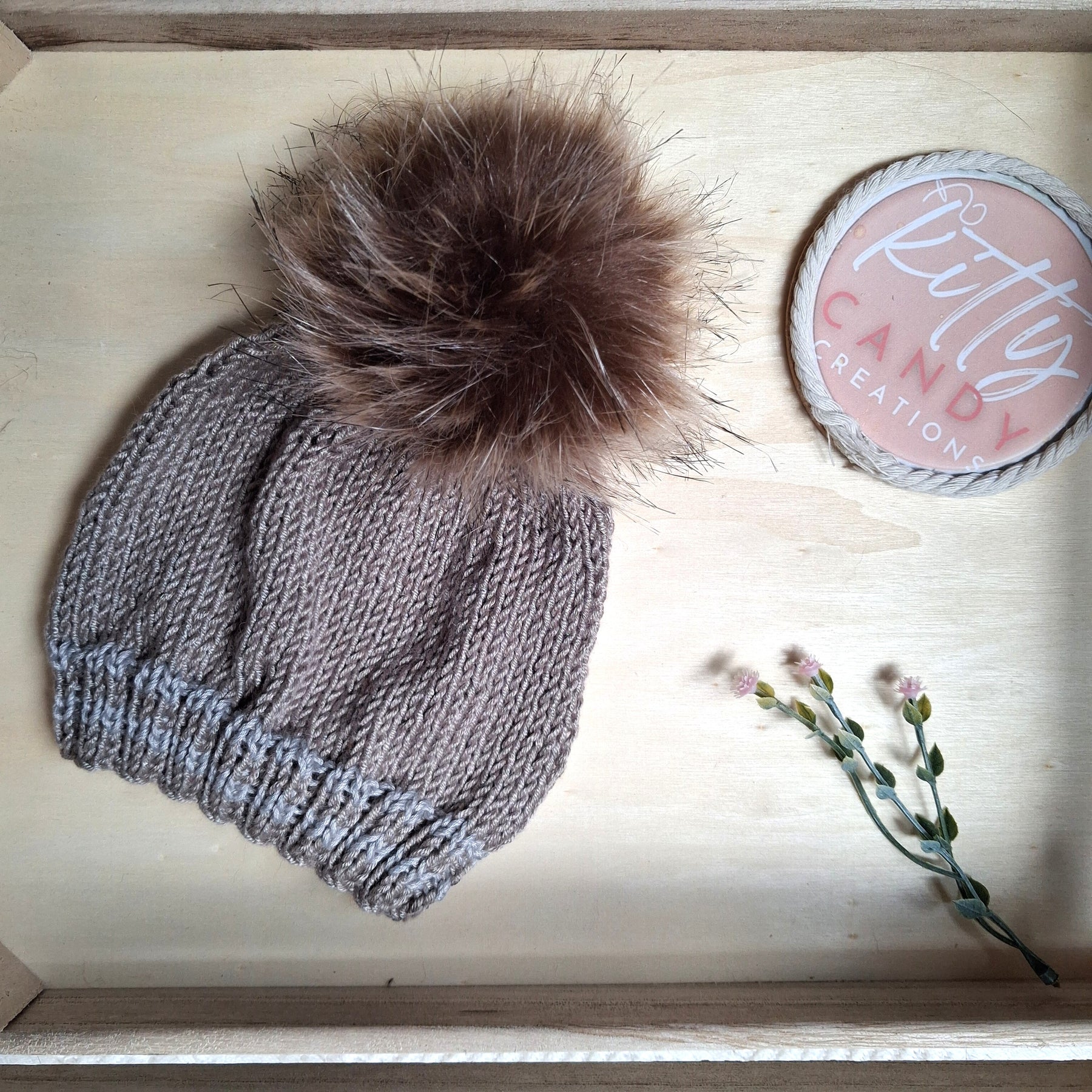 Handmade Knitted Baby Beanie - 100% Cotton (multiple colours)
