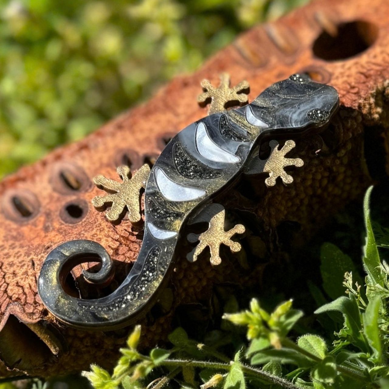 Australian Gecko Handcrafted Brooch