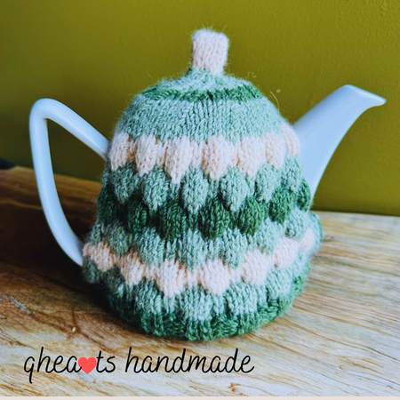 Teapot Cosy - Australian Alpine Greens V.2 - Alpaca/Merino - 4 cups