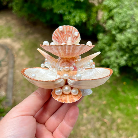 Mermaid Shell Vanity With Pearl Accents