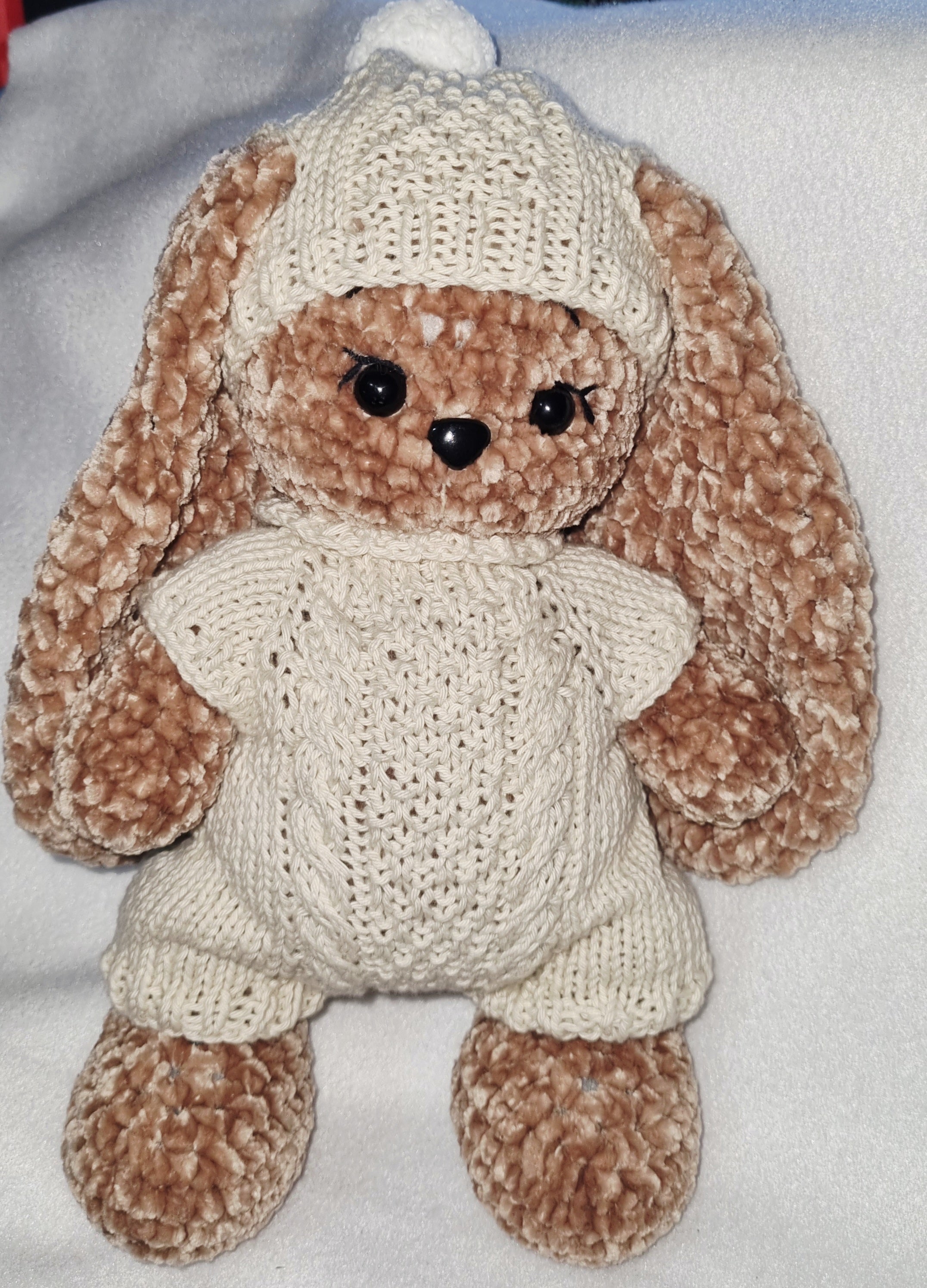 Handmade – Super Soft Bunny with 2-piece dress up set - BB044