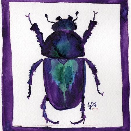Purple Beetle - art print
