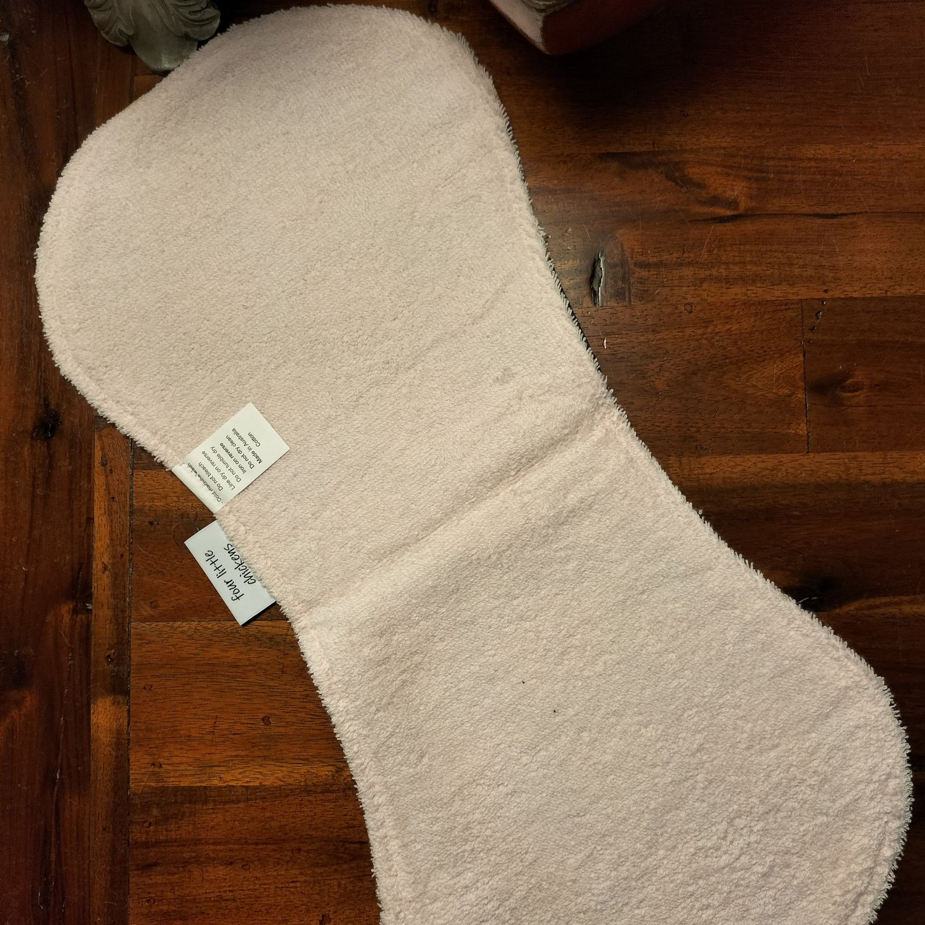 BALLERINA BURP CLOTH WITH BABY PINK TOWELLING