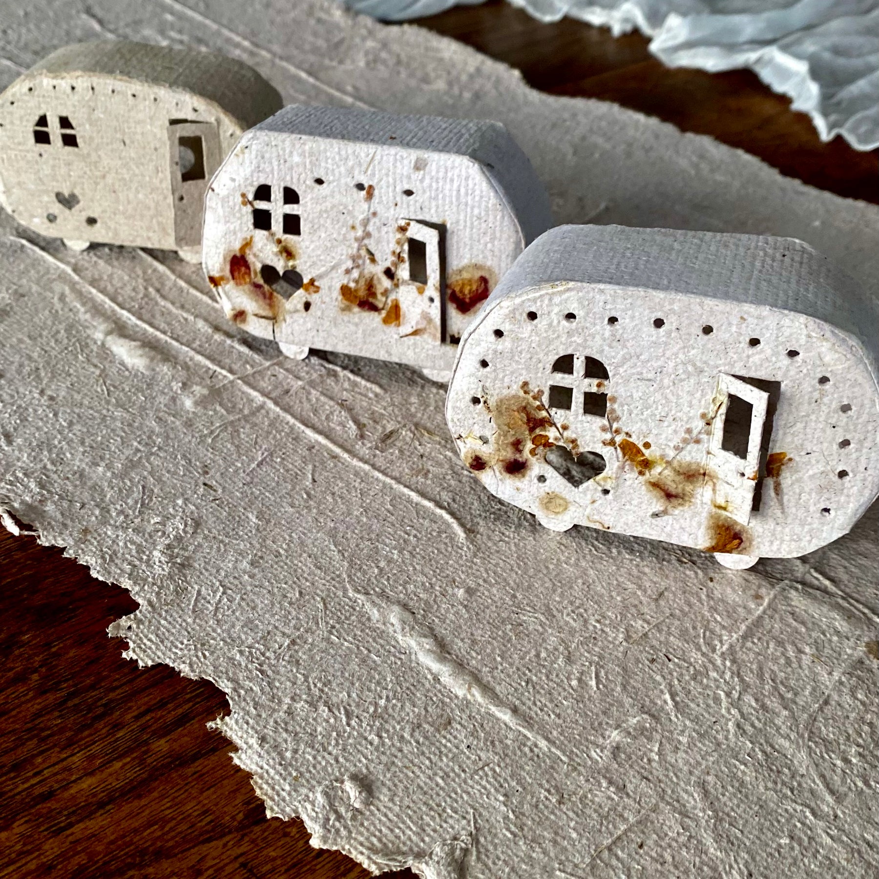 Handmade Tiny Caravans to Love, with LED Light. Buy Two and Save.