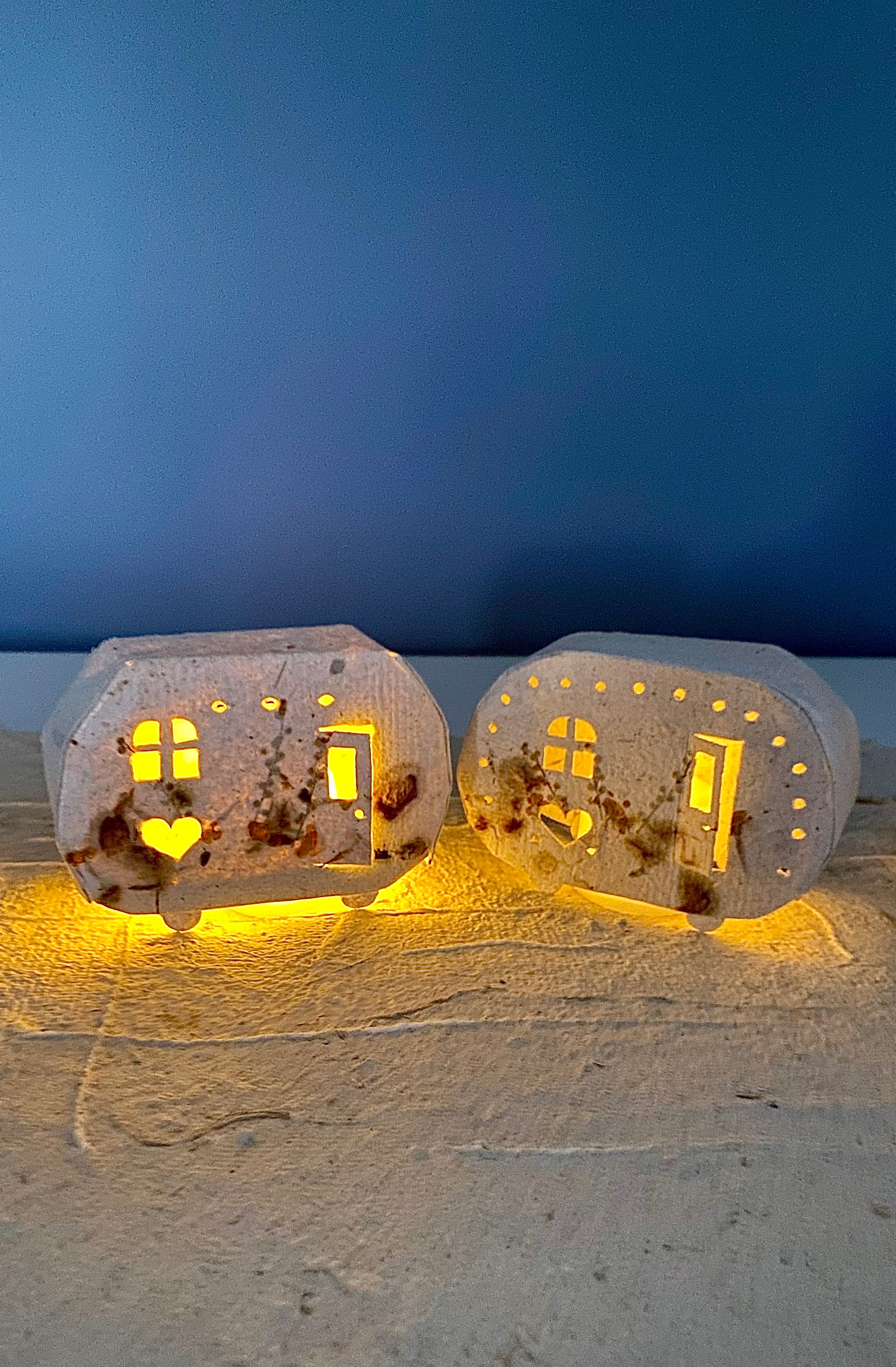 Handmade Tiny Caravans to Love, with LED Light. Buy Two and Save.