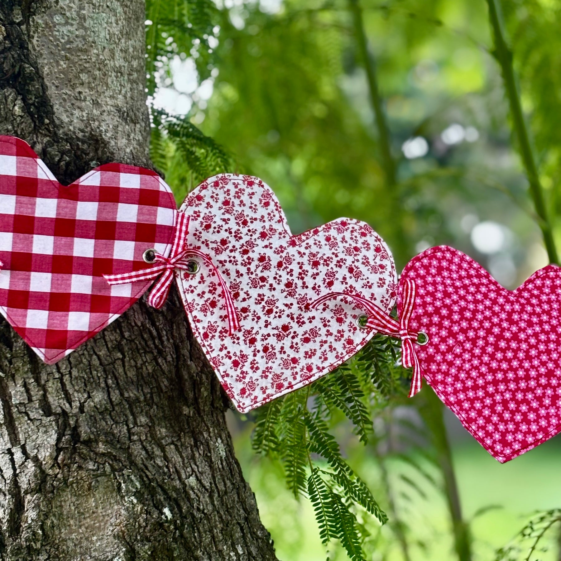 Handmade Fabric Garland Double Sided Bunting Decor