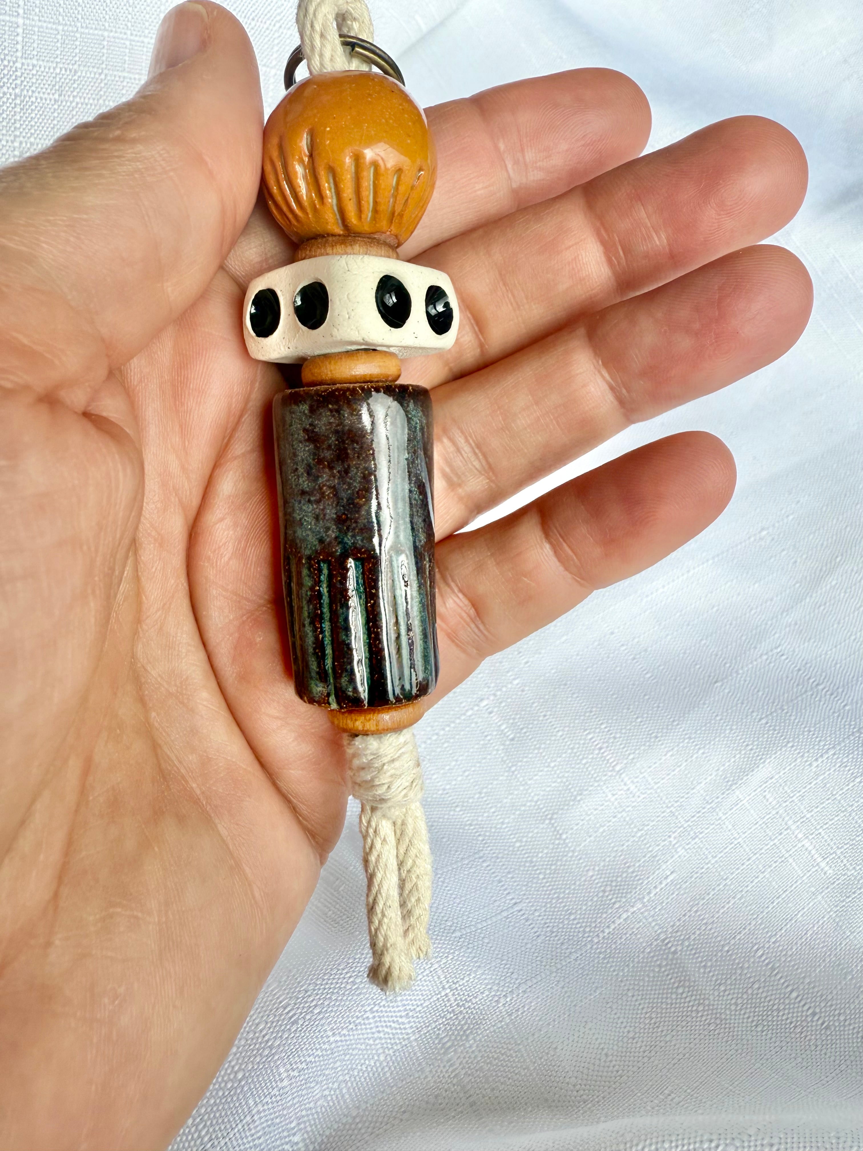 Clay Bead Keyring Decorative Piece