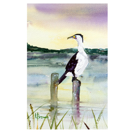 Mini Me #157 Cormorant Original Watercolour Painting