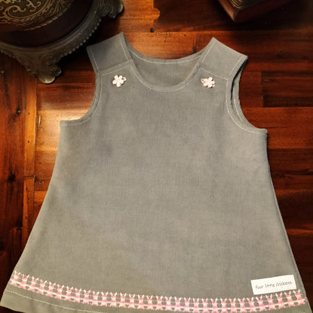 PINWALE CORD PINAFORE
