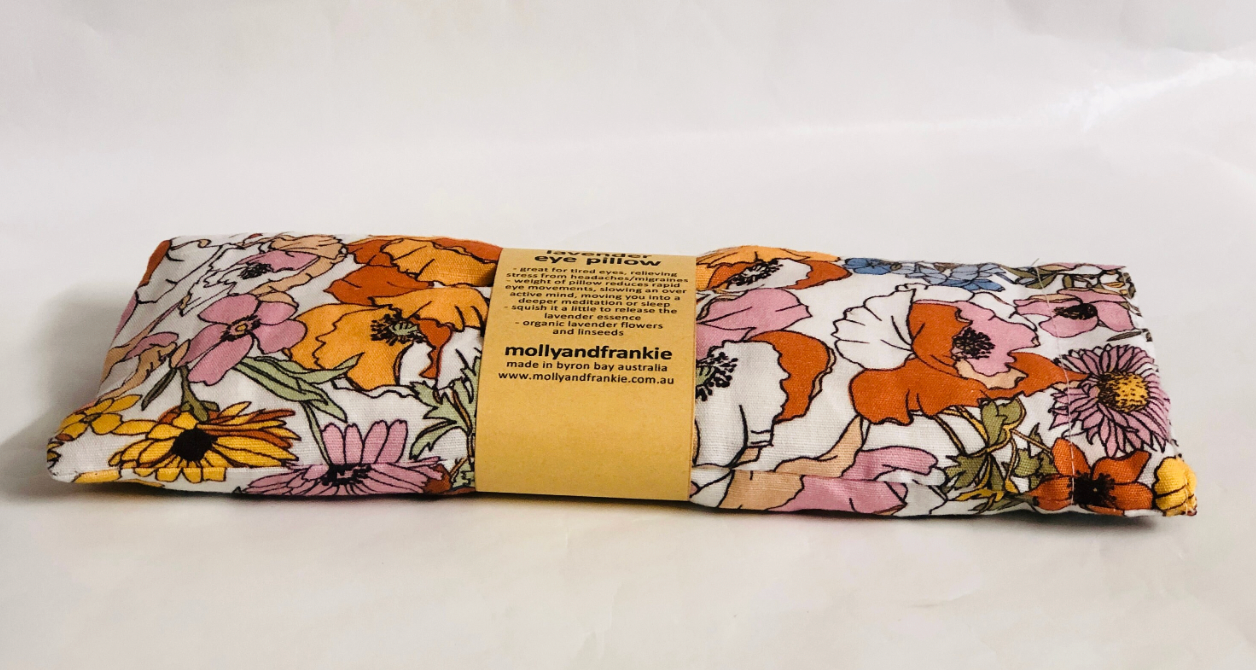 Lavender and Organic Linseed Eye Pillow with Removable, Washable Cover