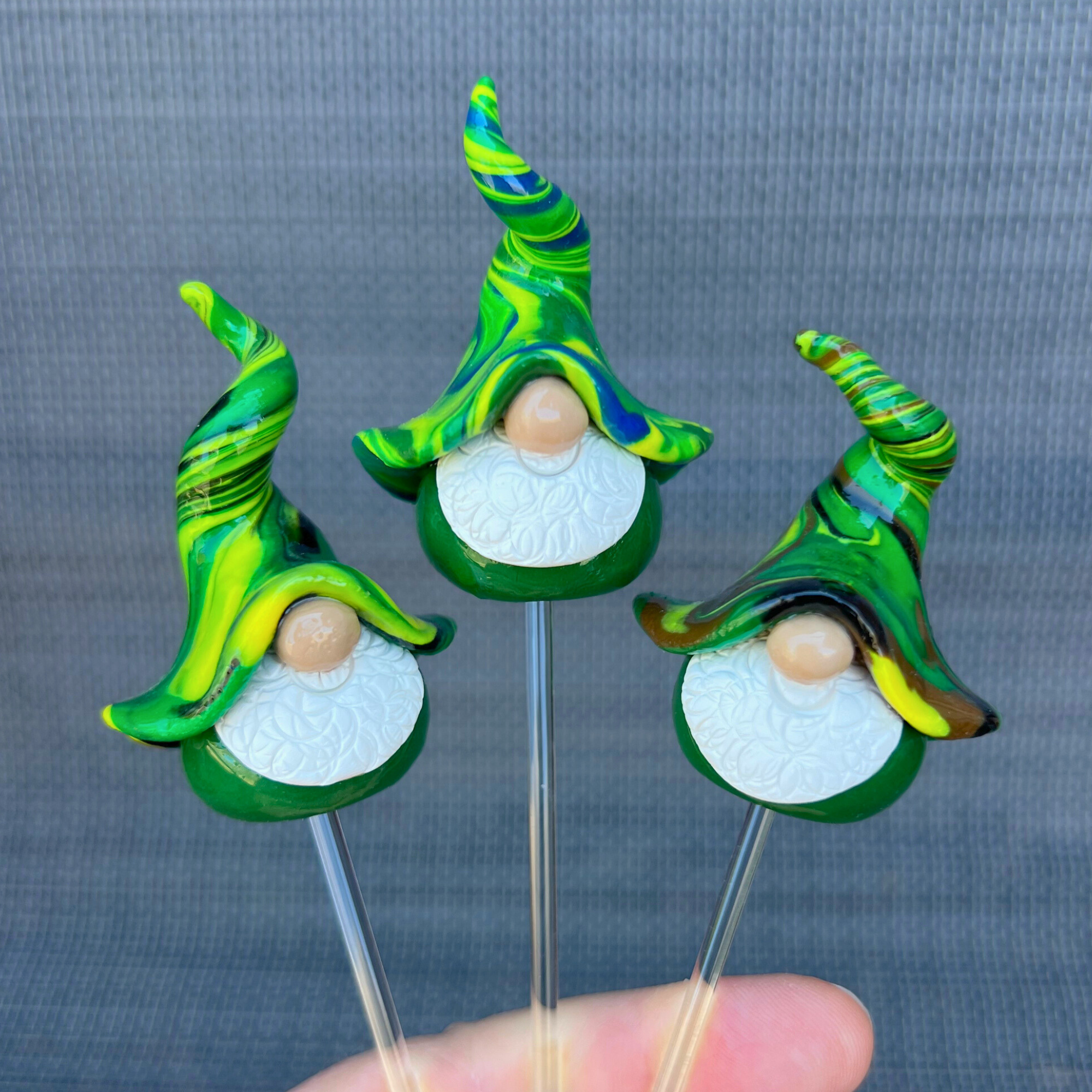 Whimsical gnome trio - Whisper, Stasha & Nicca