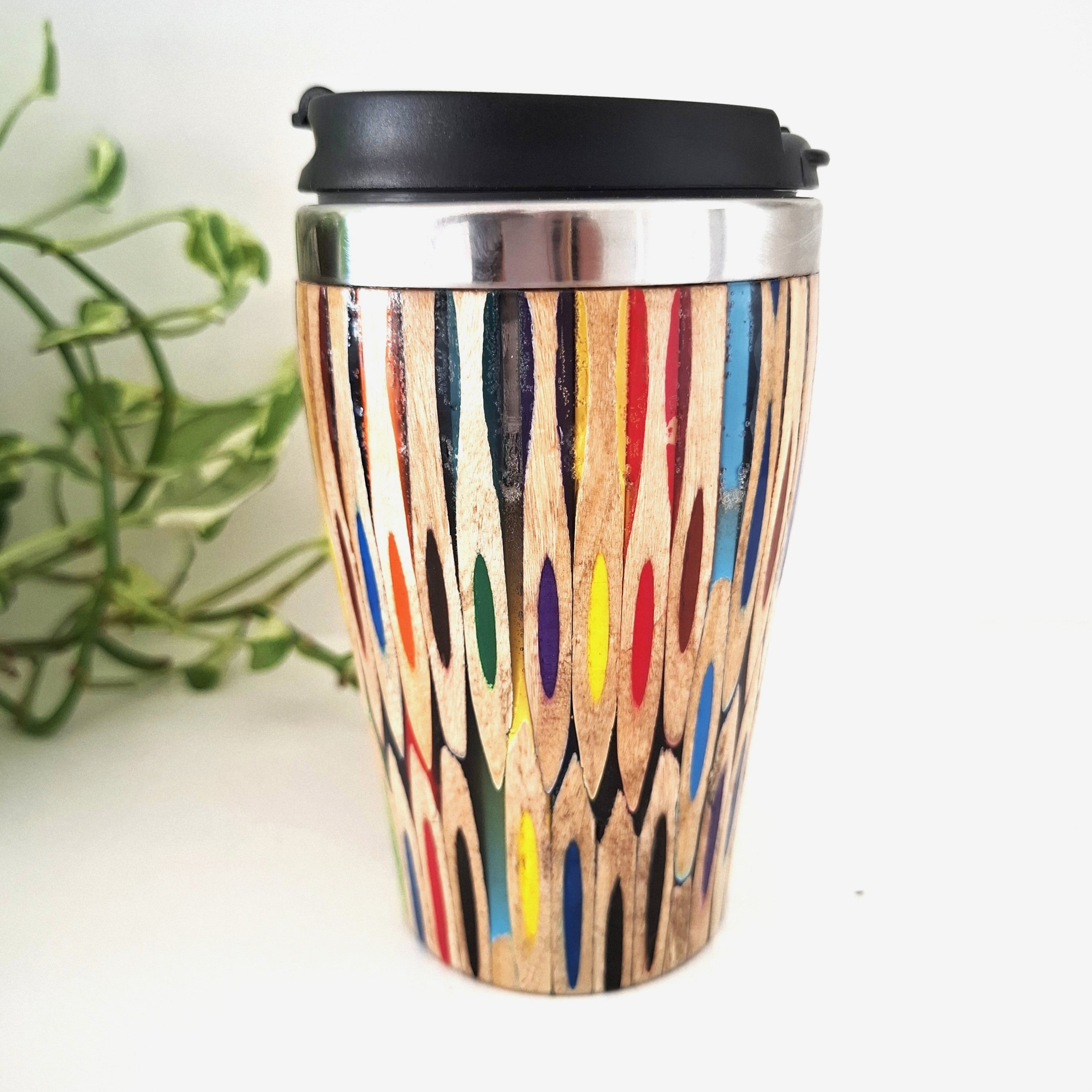 Handmade Wooden Travel Mug: Insulated Eco-Friendly Coffee Tumbler