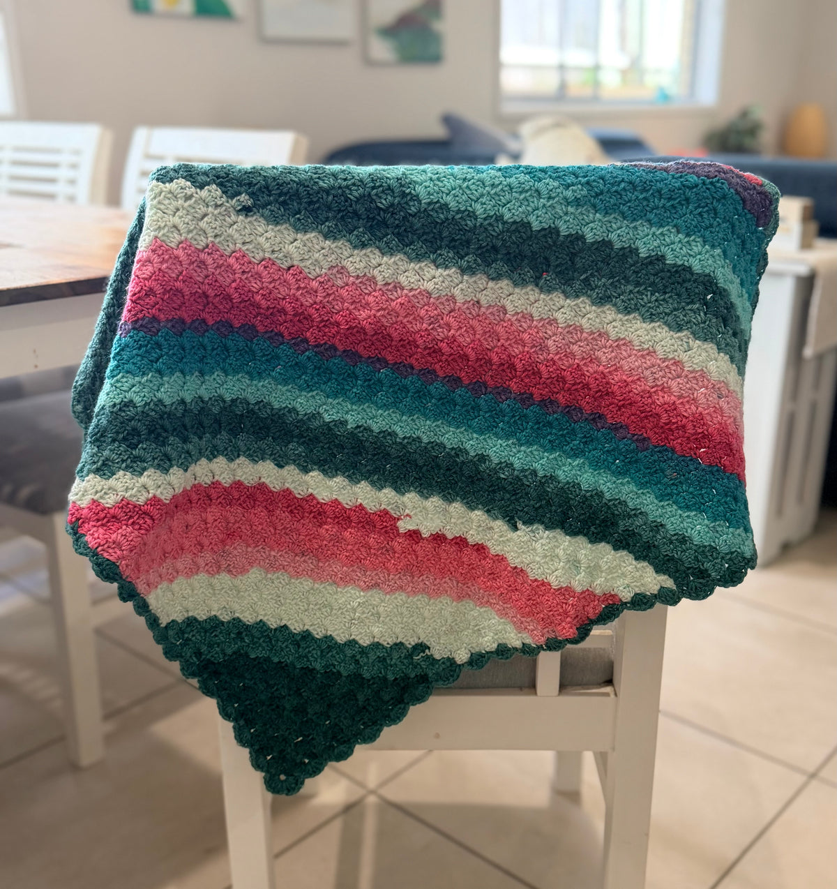 #034 Corner to Corner Lap Blanket