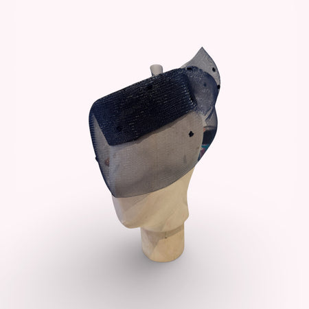 Navy Pillbox with Veiling