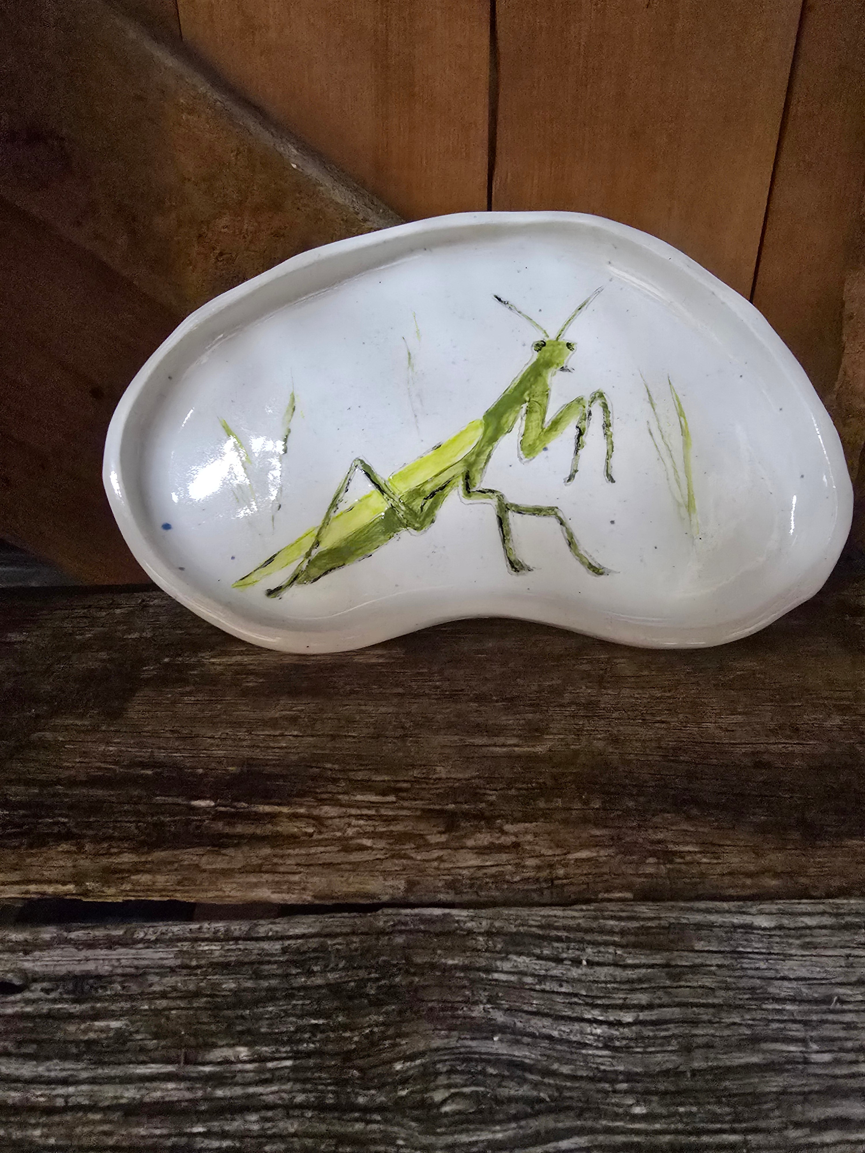 Praying mantis plate